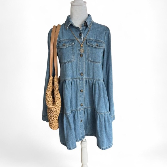 Free People Nicole Denim Dress - Picture 2 of 8